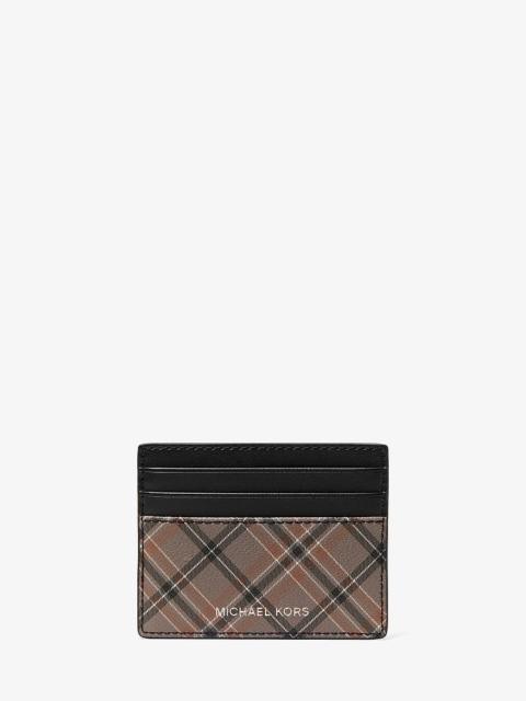 MICHAEL KORS Cooper Plaid Card Case