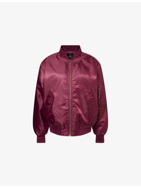 ANINE BING Leon Zip-Pocket Woven Bomber Jacket