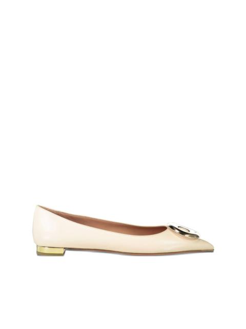 AQUAZZURA hoop-detail pointed flats