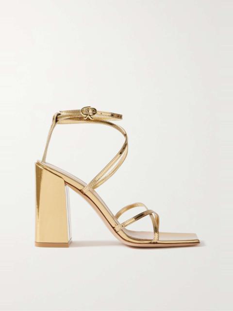 Gianvito Rossi Metal 95 metallic patent-leather sandals