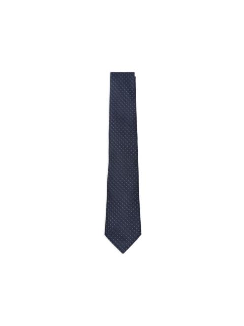 Canali polka-dot basket-weave tie