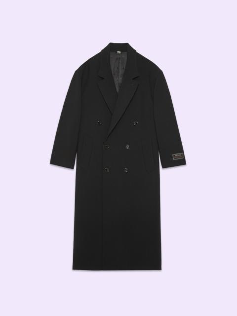 Double-breasted wool coat