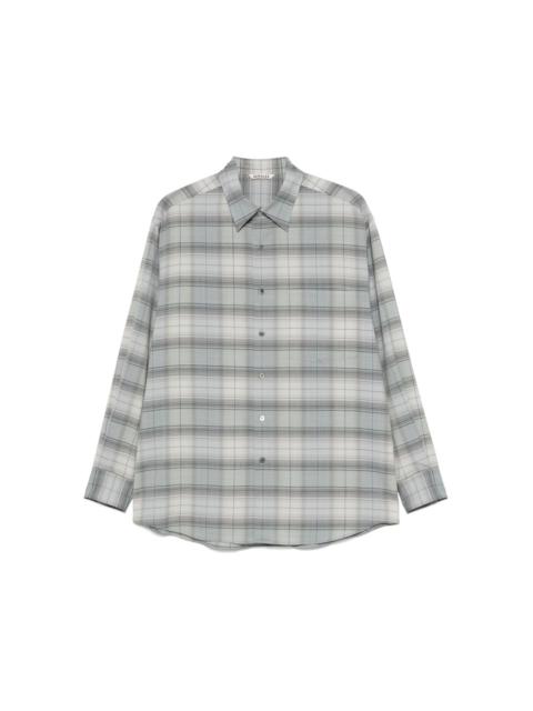 AURALEE wool check shirt