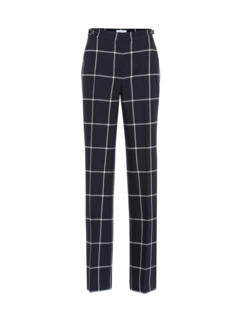 GABRIELA HEARST Leda checked high-rise flared wool pants