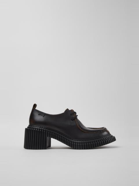 CAMPER Pix London Black Leather Shoes for Women.