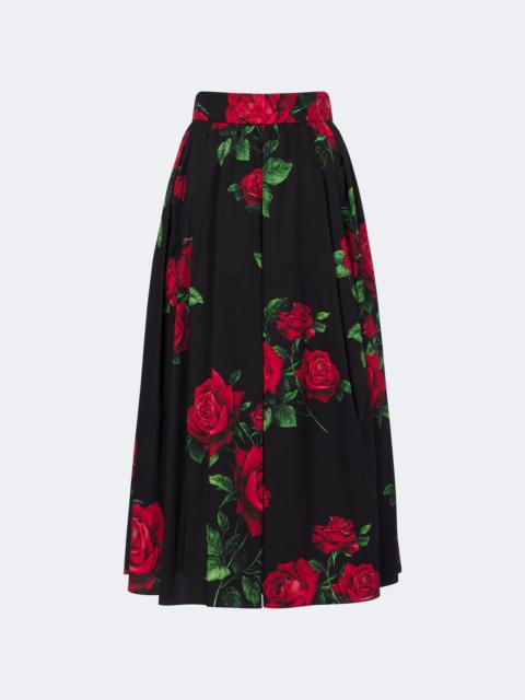 Dolce & Gabbana Floral cotton poplin midi skirt