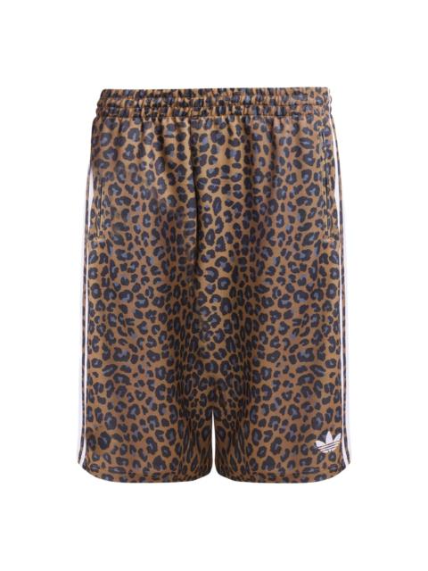adidas leopard-print shorts