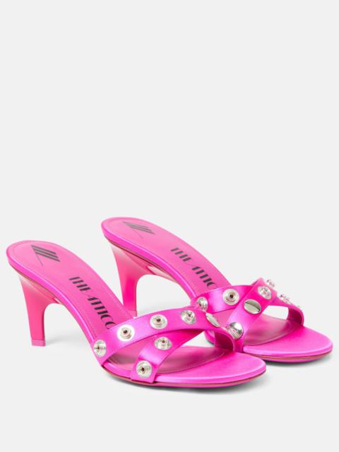 Cosmo 60 studded satin sandals