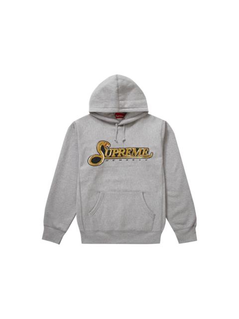 Supreme Supreme Sequin Viper Hooded Sweatshirt Heather Grey