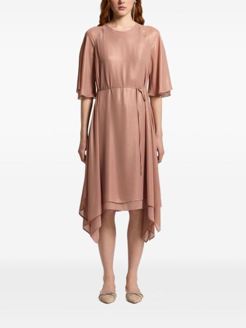 PESERICO tie-detail midi dress