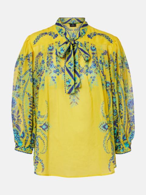 Etro Floral cotton top