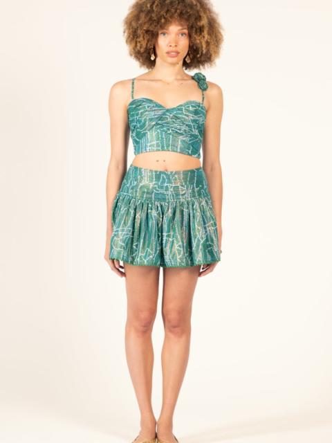 Poupette St Barth Mini Skirt Colleen - Green Akoya