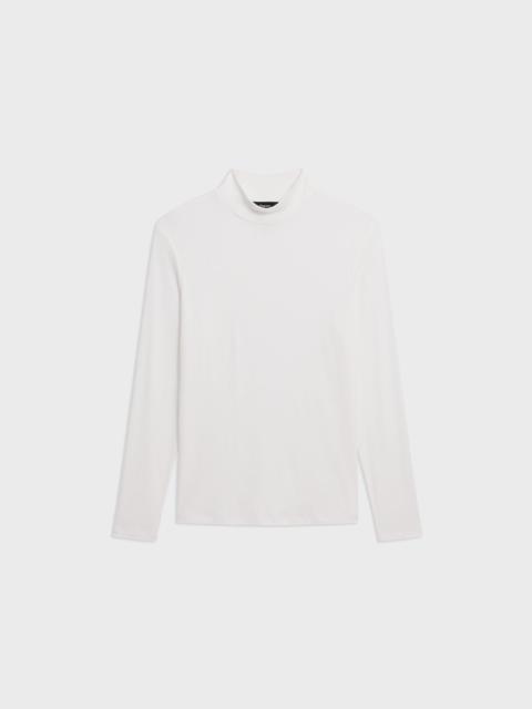 Theory Mock Neck Top in Rib Knit Viscose