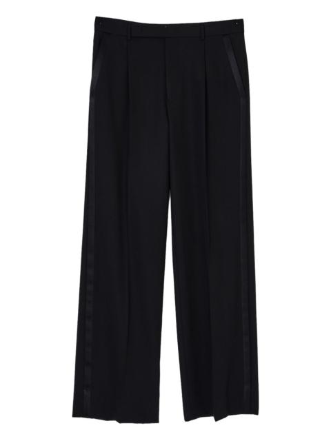 EMPORIO ARMANI pleated side-stripe trousers