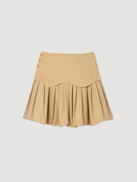 Sandro MINI FLARED PLEATED SKIRT