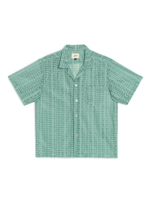 Bather Aqua Gonzo Lace Camp Shirt