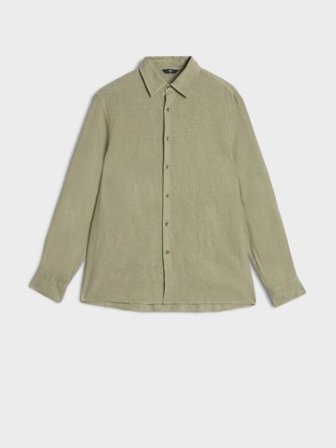 7 For All Mankind CLASSIC BUTTON UP SHIRT in Linen Army