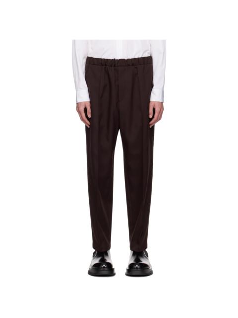 Jil Sander Burgundy Tapered Trousers