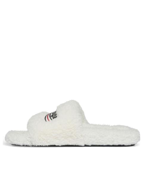 BALENCIAGA (WMNS) Balenciaga Furry Slides 'White' 654261W2DO19906