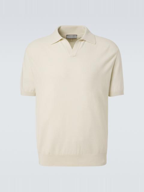 Canali Cotton and silk polo shirt