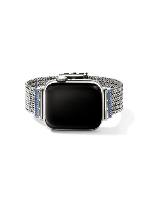JOHN HARDY Smart Watch Strap, Sterling Silver, Blue Sapphires, 18MM