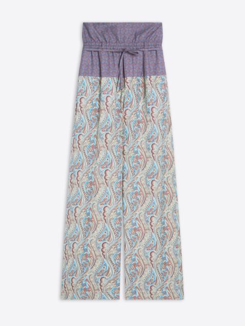 Dries Van Noten CONTRAST WAIST JACQUARD PANTS