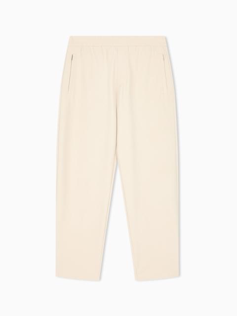 EMPORIO ARMANI JERSEY PIQUÉ TRAVEL ESSENTIAL PANTS