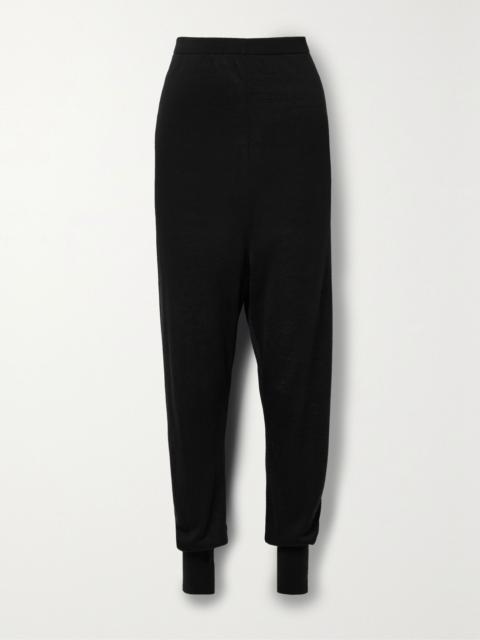 The Row Dalbero tapered linen and silk-blend pants Black