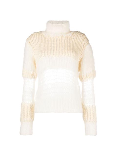 textured-knit mahir wool-blend jumper