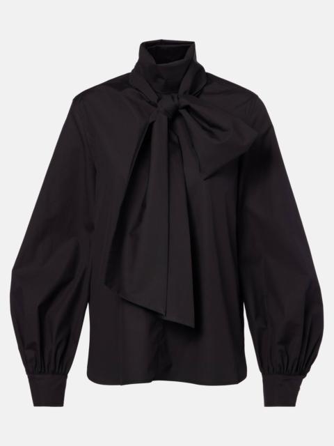 Max Mara Bosforo bow-detail cotton-blend blouse