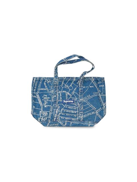 【希少】Supreme Skull Pile Denim Tote Bag Supreme 18SS Skull Pile denim Tote Bag Cotton Black/Green