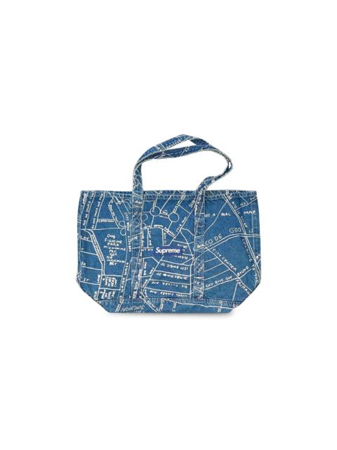 Supreme Supreme Gonz Map Denim Tote 'Blue'