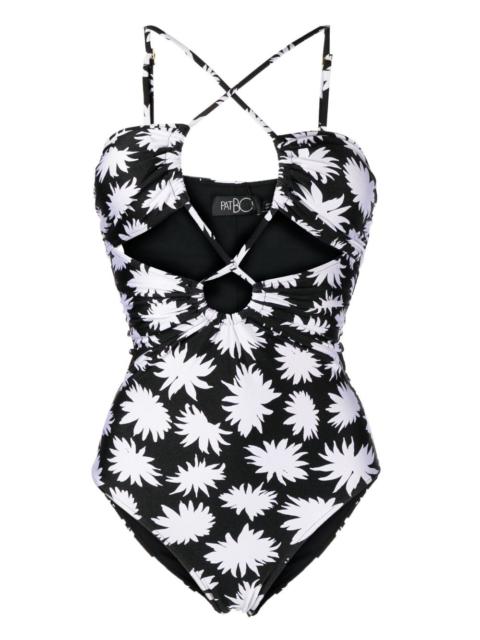 PatBO Dahlia floral-print swimsuit