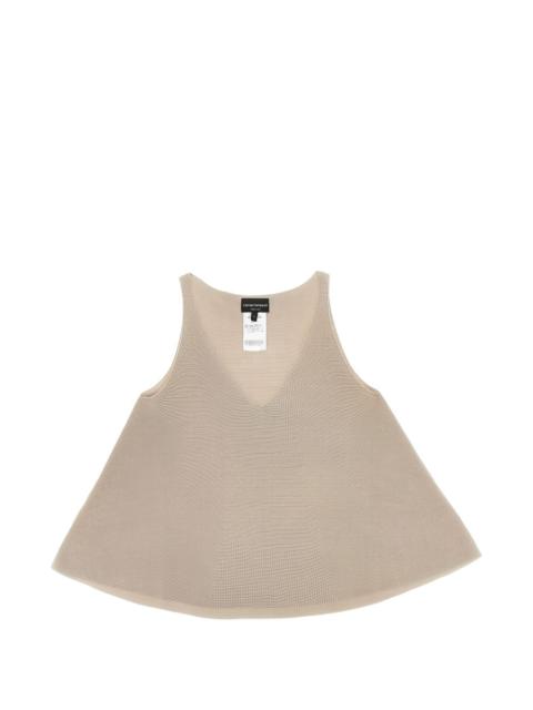 EMPORIO ARMANI v-neck sleeveless top