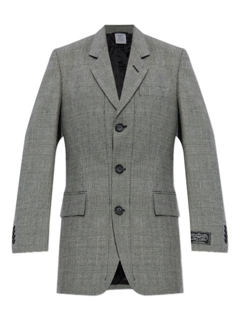 VETEMENTS check-pattern three-button blazer