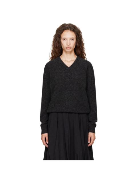 Lemaire Gray V-Neck Sweater
