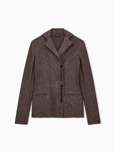 GIORGIO ARMANI SINGLE-BREASTED BLAZER NEW NORMAL IN VIRGIN WOOL JERSEY