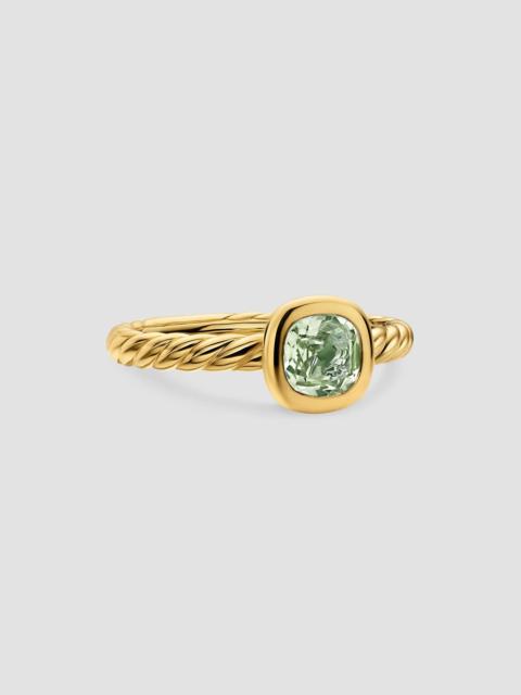 DAVID YURMAN Women's DY Mercer Color Cable Ring in 18K Yellow Gold - New Prasiolite