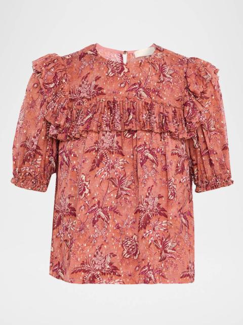 ULLA JOHNSON Jodie Puff-Sleeve Blouse