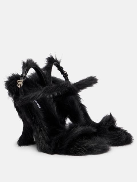 Dolce & Gabbana 105 shearling sandals