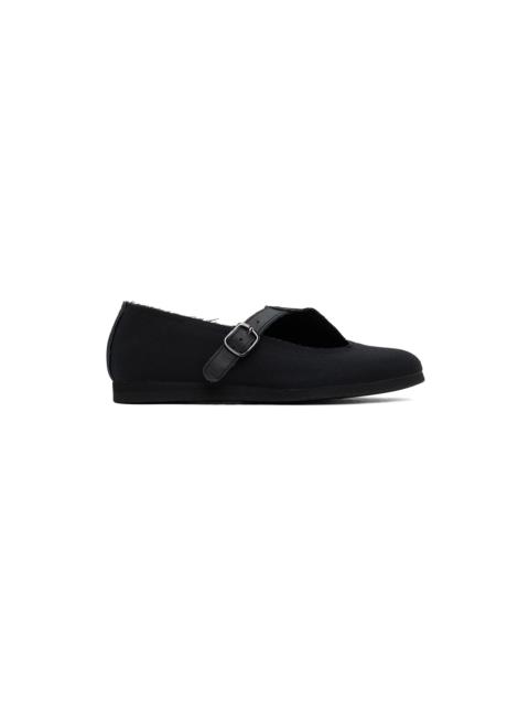 Yohji Yamamoto Black Oxford Mary Jane Ballerina Flats