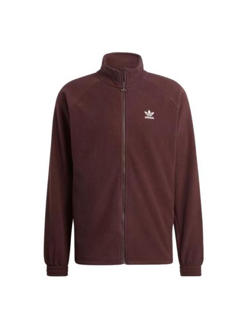 adidas Adicolor Classics Trefoil Teddy Fleece Jacket 'Brown' IK8383