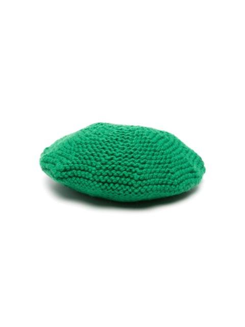 chunky-knit beret hat