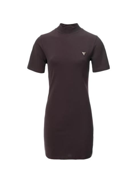 GUESS USA Sonia high-neck logo-plaque mini dress