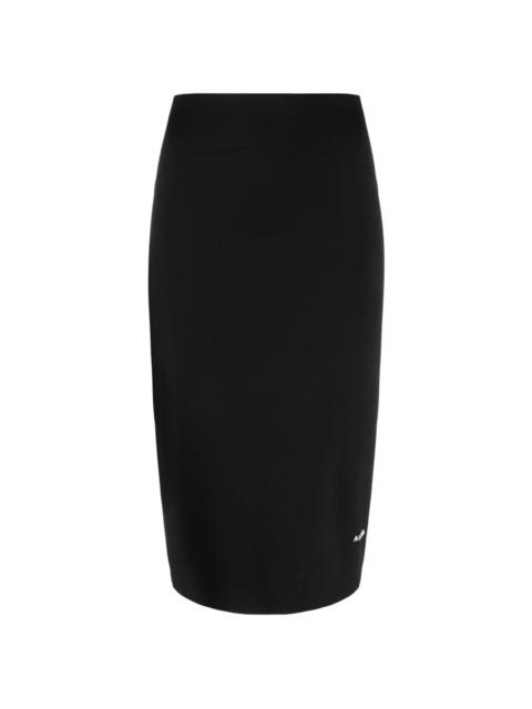 high-waist pencil skirt