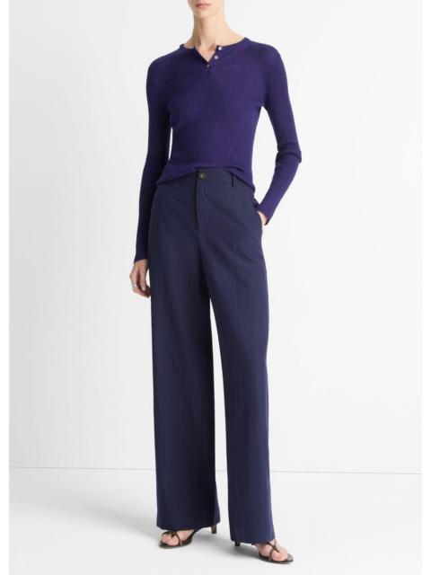 Vince Textured Relaxed Wide-Leg Pant