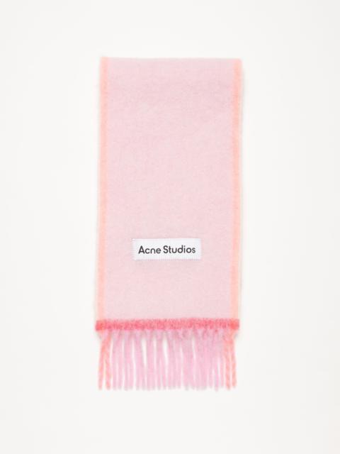 Wool mohair scarf - Narrow - Pink