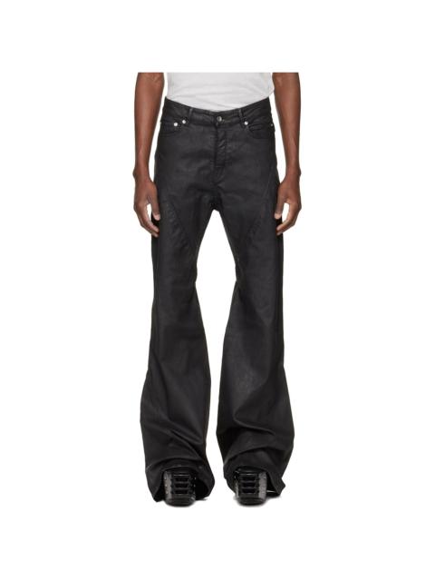 Rick Owens DRKSHDW Black Temple Bias Bootcut Jeans