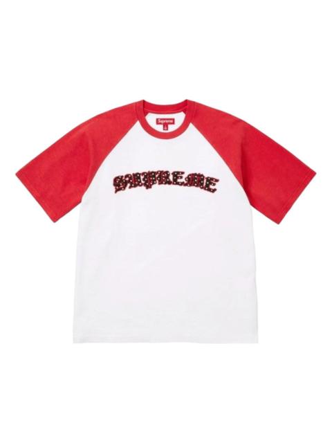 Supreme Supreme SS26 Rhinestone Raglan S/S T-Shirt 'White' SUP-SS26-135-WHT