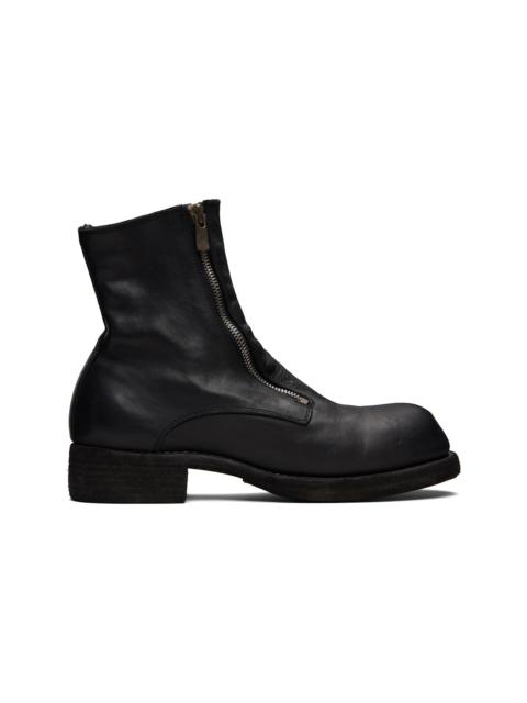 Guidi Black Horse Double Front Zip Boots